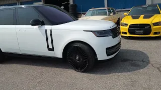 2022 Range Rover fitted with 24 inch Forgiato's.