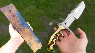 Making CS:GO HUNTSMAN  Knife out of Rusted Leaf Spring