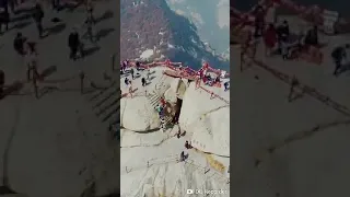 Mount hua.,the most dangerous mountain in world