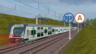 [Hmmsim 2] : Départ d'un MI09 à Achères ville sur le RER A