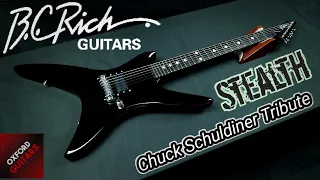 B.C. Rich Chuck Schuldiner Tribute Stealth 4K guitar close up video