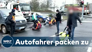 BERLINER AUTOFAHRER RASTEN AUS: Wieder Blockade - Klimaschützer kleben sich erneut auf Straße fest