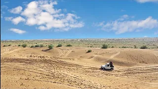 Desert  Safari drone view - jaisalmer - cinematic video - 4K Drone Footage - Bird's Eye View
