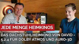 Das Dachstuhlheimkino von David - 5.2.4 für Dolby Atmos und Auro3D auf 280 cm Bildbreite. #heimkino