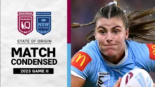 Women's State of Origin II, 2023 | Queensland Maroons v Sky Blues | Condensed Match | NRLW