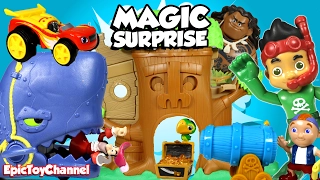 SURPRISE TOYS MAGIC + Surprise Eggs and Jake and the Neverland Pirates VS Captain Hook + Blaze Toys