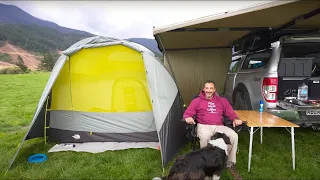 CAMPING in RAIN - TENT - Beach - Dog