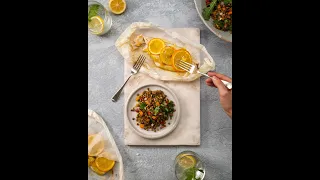 Honey & Orange Baked Fish with Lentil Salad