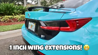 Making REAR WING EXTENSIONS for my LEXUS RCF