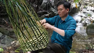 How to weave bamboo baskets to catch crabs. Robert | Green forest life