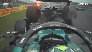 Lance Stroll's onboard camera from his crash with Daniel Ricciardo