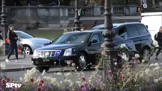 convoi de l'ambassade U.S  avec sirene dans Paris