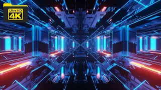 4K Video | Tunnel Sci-Fi Loop | Vj Loop Video | No Copyright Video Background