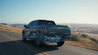 All-new 2024 GMC Sierra EV Denali Edition 1 - Air Ride Adaptive Suspension Animation