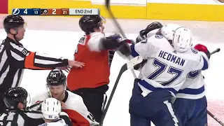 Tampa Bay Lightning Vs Philadelphia Flyers End Of Period Scrum