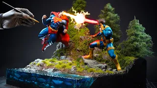 I Made a SUPERMAN vs. CYCLOPS Diorama