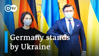 German FM visits Ukraine first amid rising Russia tensions | DW News