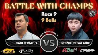 Carlo Biado VS Bernie Regalario 🔹Race 9 🔹For the World Pool