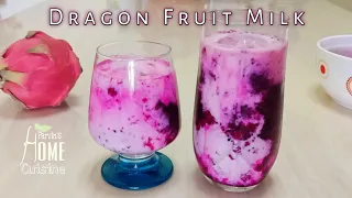 How To Make Dragon Fruit Drink At Home | Dragon Fruit Milk | Healthy Drink Recipe