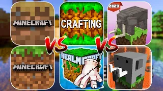 Minecraft TRIAL VS Minecraft PE 1.19.70 BETA VS Crafting And Building VS Other MCPE COPYS (2023)