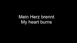 Rammstein Mein Herz Brennt Lyrics Eng