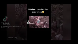 Katy perry crowd surfing gone wrong Celebrity fail #foryou #foryoupage #funnyshorts #failarmy