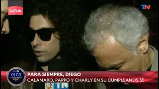 Andrés Calamaro, Pappo y Charly García en el cumple de Diego Maradona (momentos breves / 30-10-1995)