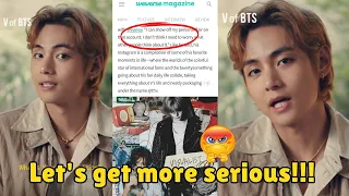 Taehyung has a low chance of winning major K-awards because of this?!😡 Here’s what BTS V said..