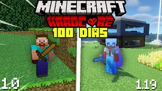 ¡SOBREVIVI 100 Días PERO Cada 5 Días se Actualiza la VERSION! EN MINECRAFT HARDCORE...Que paso?