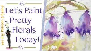 Learn How To Paint Watercolor Bluebells Today!