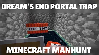 Dream's TNT End Portal Trap - Minecraft Manhunt 1v3