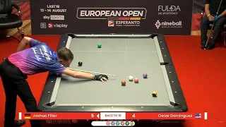 Joshua Filler AMAZING COMBO SHOT But He Scratches | European Open Pool Championship