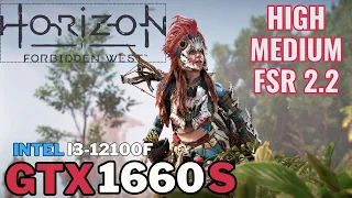 Horizon Forbidden West on GTX 1660 Super & Intel I3 12100f | PC Benchmark