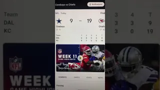 Cowboys vs Chiefs