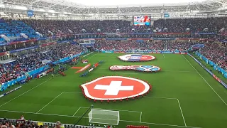 FIFA world cup 2018. National anthems Serbia and Switzerland.