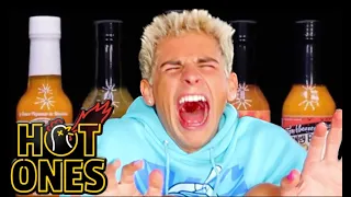 i do the HOT ONES HOT SAUCE challenge!!! 🥵