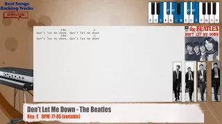 🎹 Don't Let Me Down - The Beatles Piano Backing Track with chords and lyrics