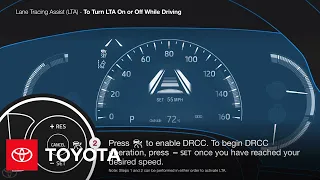 Turning On and Off Lane Tracing Assist (LTA) | Toyota