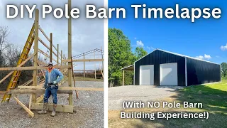 DIY Pole Barn Timelapse: ENTIRE BUILD IN UNDER 10 MINUTES!