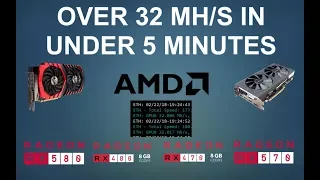 RX580 Making Over 32MH/s (ETH)!! Simple Mod under 5 minutes! | Works for RX470/480/570/580 |