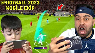 OĞLUM CİHANGİR İLE EFOOTBALL 2023 MOBİLE EKİP MODU 😱 GOL ATTI ! ÇOK İYİ OYNUYOR !