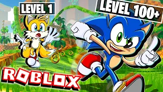 Sonic Speed Simulator! SLOW to FAST 🔵💨- Sonic & Tails Play ROBLOX