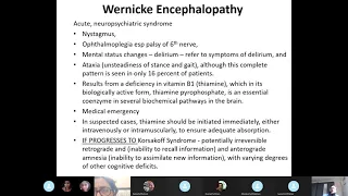 Wernicke's Encephalopathy 20th March 2021