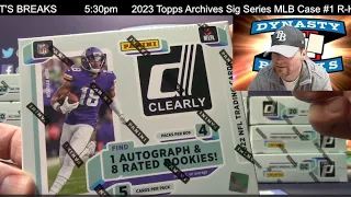 2022 Clearly Donruss Football Card 16 Box Full Case Break  #1   Sports Cards