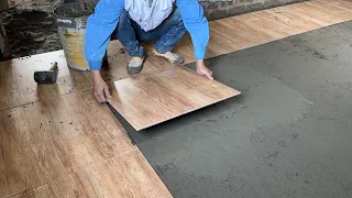 Techniques For Building A Bedroom Floor Using Wood Grain Ceramic Tiles
