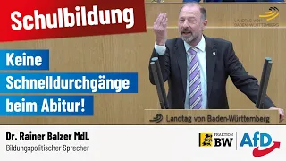 Keine Schnelldurchgänge beim Abitur!