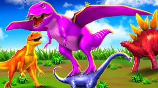 Jurassic Zoo Under Attack! Pterosaur to the Rescue | Saving Jurassic Zoo from Flying Pink T-Rex