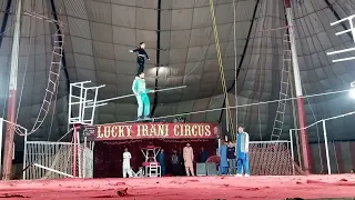 lucky irani  circus 2024 cycle items on wire