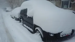 Снежный циклон в Комсомольске-на-Амуре 22 апреля 2020 года. Снег в конце апреля. КОМСОМОЛЬСК ))