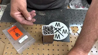 Making a knife from springs and ball bearings.